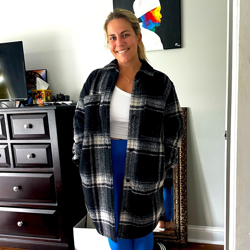 GAP Plaid Duster Coat